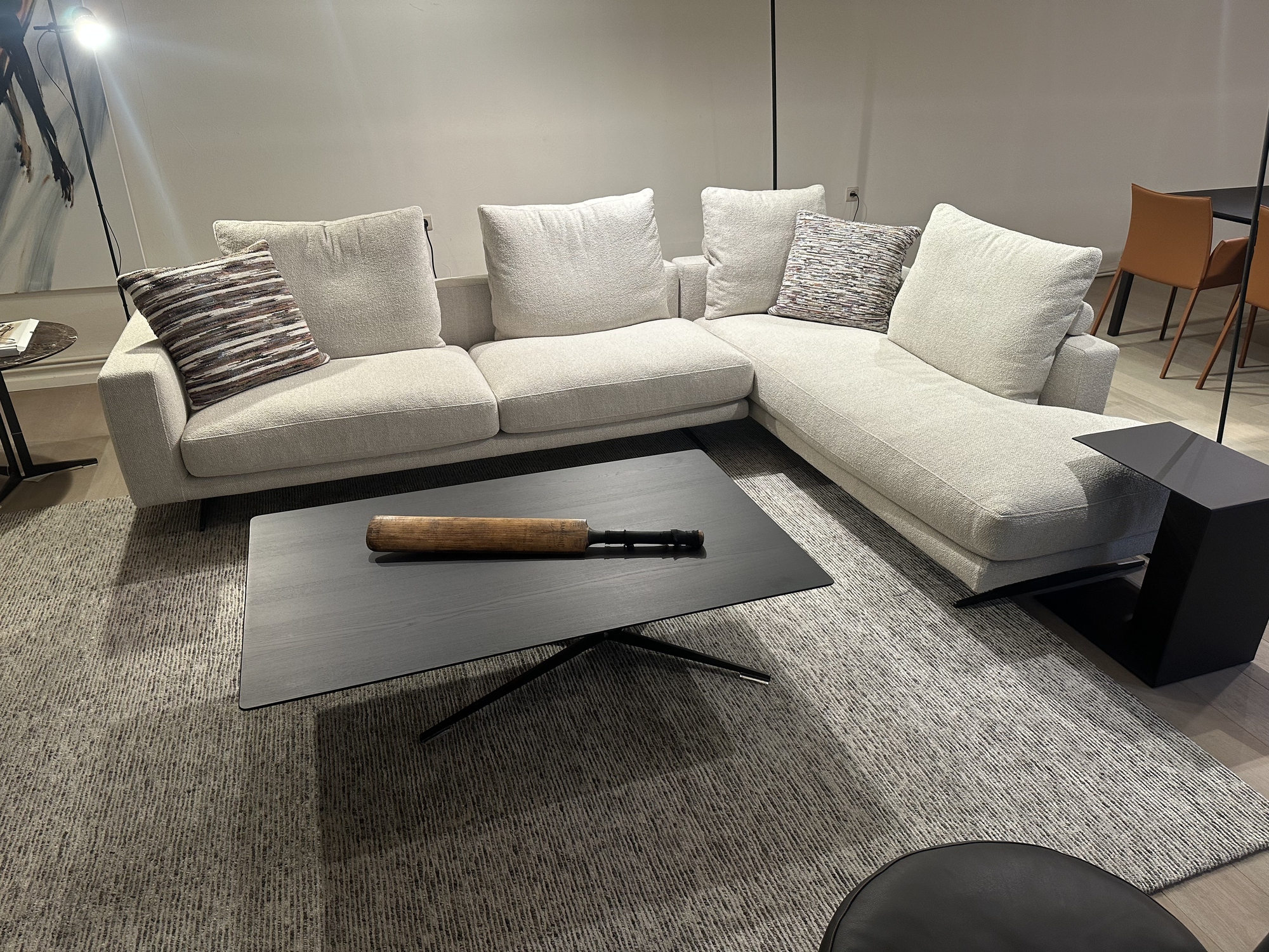 Flexform-zitopstelling Campiello 310x220cm in beige stof