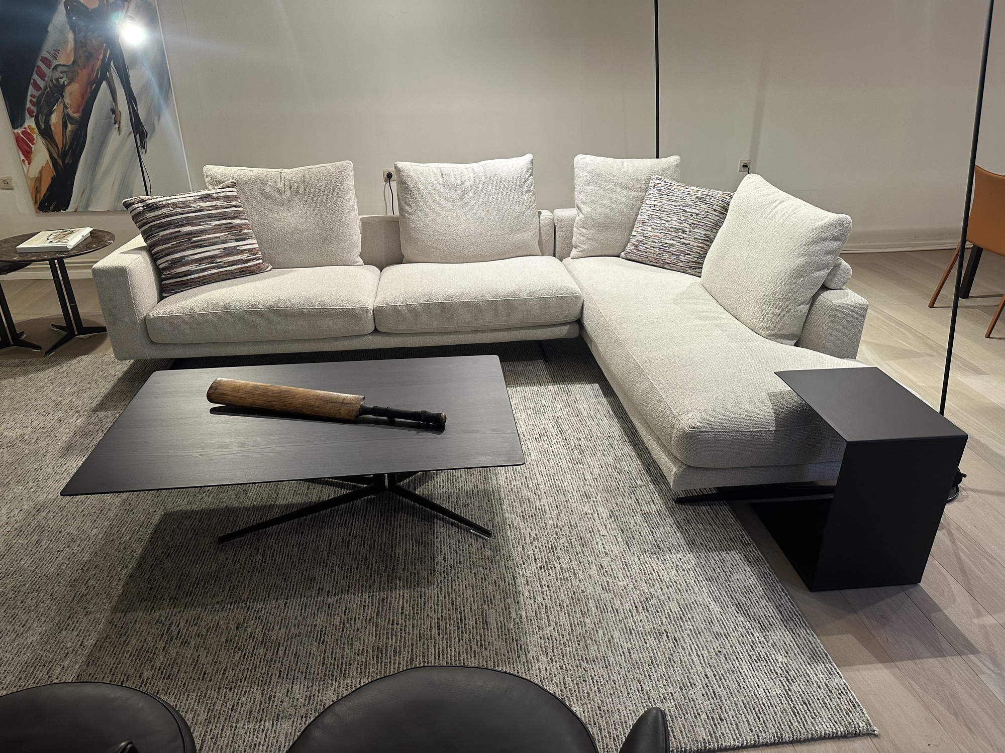 Flexform-zitopstelling Campiello 310x220cm in beige stof
