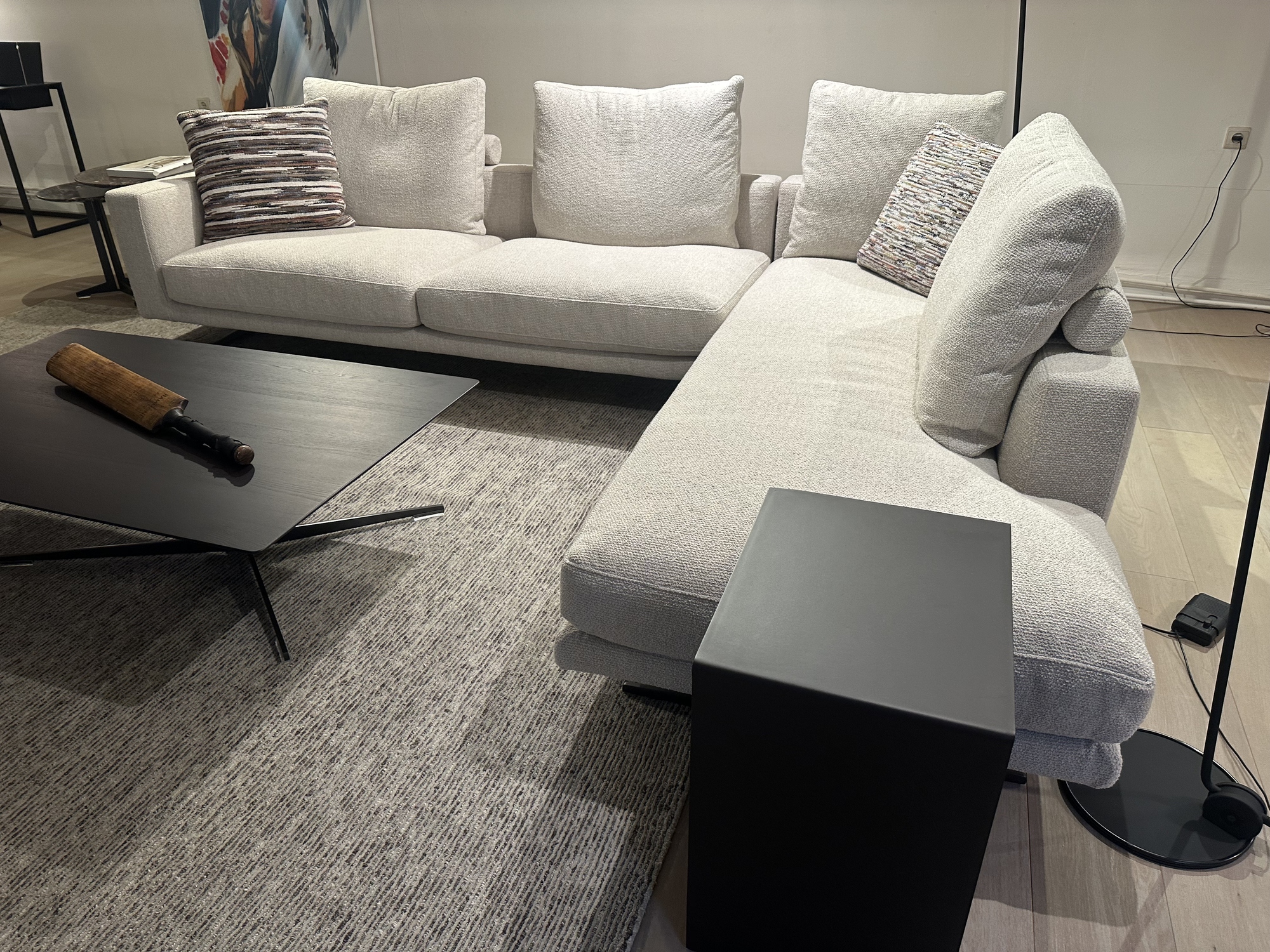 Flexform-zitopstelling Campiello 310x220cm in beige stof